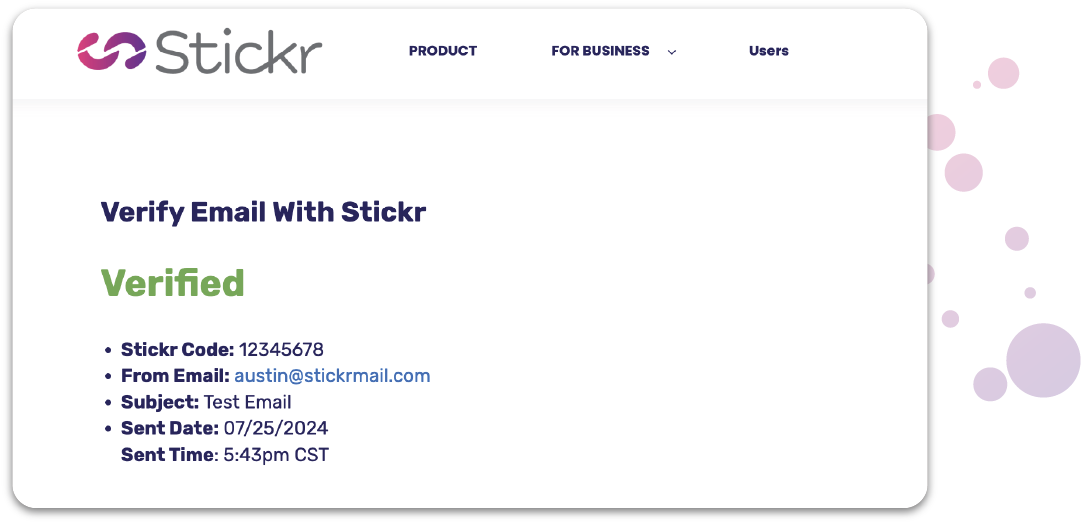 Stickr Verified